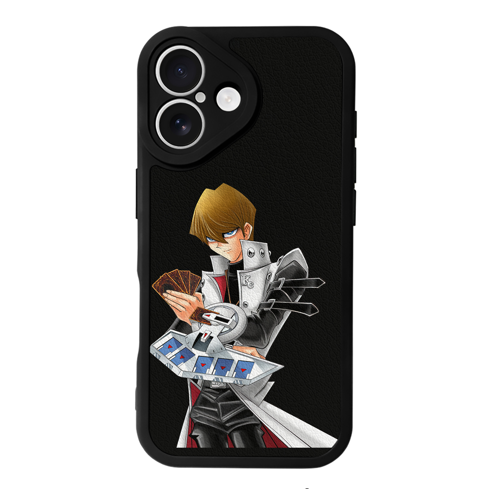 （画像用） 遊☆戯☆王 Yu-Gi-Oh! 【iPhone 16シリーズ対応】シリコンスマホケース（レザー調） 材質：シリコン